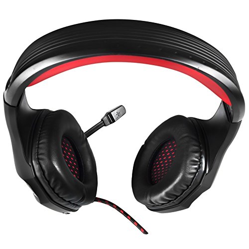 Mars Gaming MH2, Cascos Gaming, 1, Negro Y Rojo