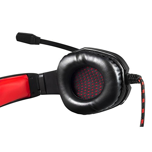 Mars Gaming MH2, Cascos Gaming, 1, Negro Y Rojo