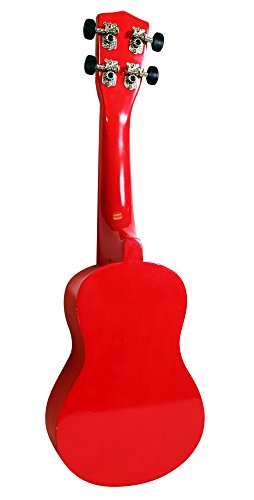 Martin Smith Ukelele soprano con bolsa de ukelele, color Roja