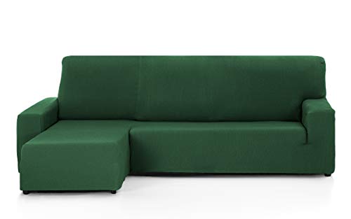 Martina Home Tunez Funda Sofá para Chaise Longue con Diseño Moderno, Tela, Verde Botella, Brazo izquierdo corto