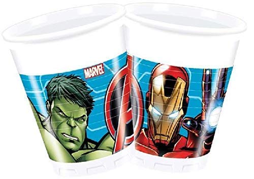 Marvel Avengers Assemble Party Vajilla Platos Tazas Servilletas Mantel Gratis Globos Marco de Fotos de latón-16 Invitados