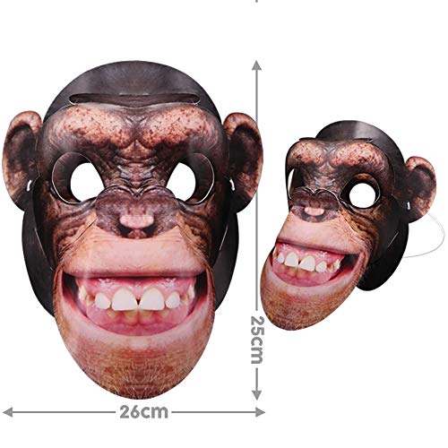 Máscaras para niños, las máscaras de animales en 3D incluyen tigre, unicornio, zorro y chimpancé para niños y adultos para fiestas, bailes de disfraces, fiestas de cumpleaños, Navidad, Halloween