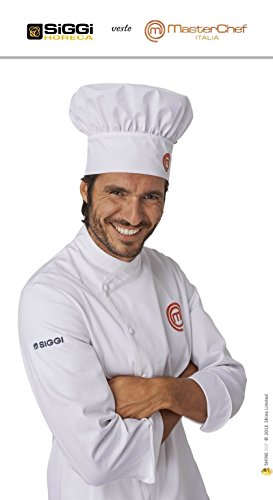 MASTERCHEF Gorro Cocinero Profesional by Horeca SIGGI – Color Blanco Italia – Producto Oficial