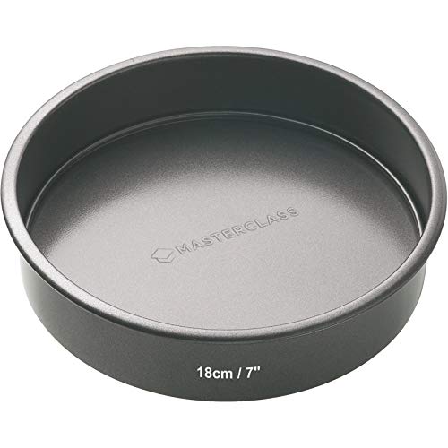 MasterClass Non-Stick Sartén Sandwich Base Suelta Antiadherente de 18 cm, Acero, Negro