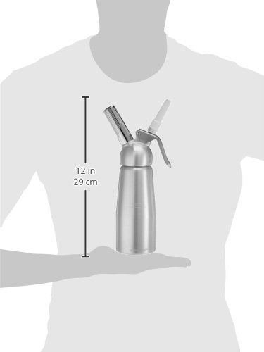 mastrad F49414 - Sifón Espuma Caliente y fría, Aluminio, Acero, 9 x 9 x 26,5 cm