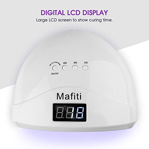 Matifi Lámpara Ultravioleta para secado de uñas. 48W. Tecnología UV LED. Ideal para uñas de gel y todo tipo de manicura. Con 4 modos de temporizador