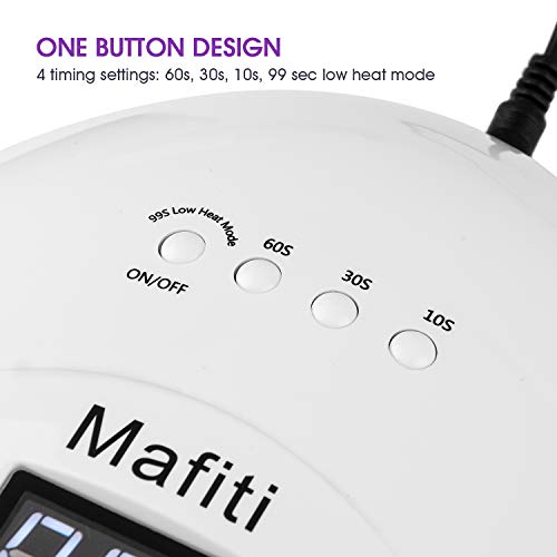 Matifi Lámpara Ultravioleta para secado de uñas. 48W. Tecnología UV LED. Ideal para uñas de gel y todo tipo de manicura. Con 4 modos de temporizador