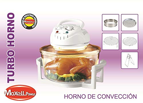 Maxell Power CE Horno DE CONVECCION ELECTRICO HALOGENO Cocina Sano 12 litros Accesorios Calidad