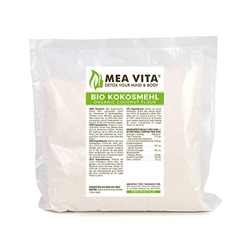 Meavita Meavita Harina de Coco Orgánica, 1 Paquete (1 x 1000 g)