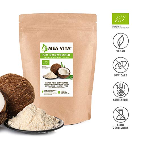 Meavita Meavita Harina de Coco Orgánica, 1 Paquete (1 x 2500 g)