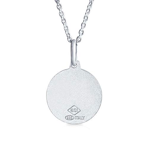 Medalla Religiosa Medallón Parton Viajes Seguros San Cristóbal Collar Colgante Mujer Y Para Hombres Plata Esterlina 925