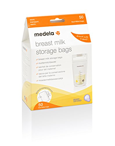 Medela - Bolsas de almacenamiento para conservar y congelar leche materna Medela, 50 unidades, 180 ml