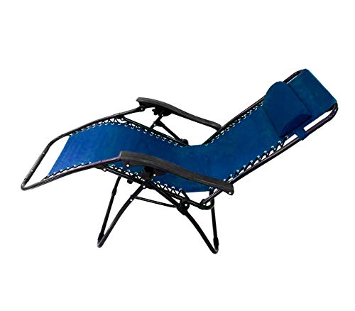 Mediawavestore 485330 Silla Plegable Azul EVERTOP reclinable GRAVITà Zero