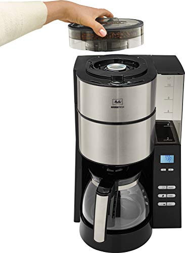 Melitta 1021-21 Cafetera de Goteo, 1000 W, 1.25 litros, Acero Inoxidable