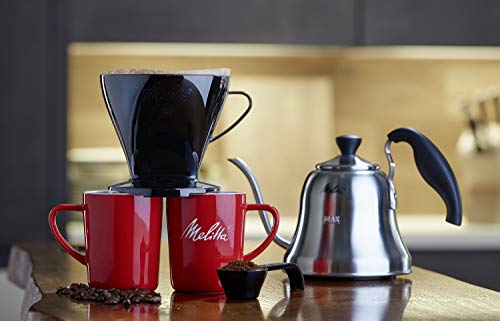 Melitta Cuchara Plástico Café Pour Over, 8, 10 o 12 Gramos | con Líneas Medidoras | Mango Ergonómico | Fondo Plano |13,5 Centímetros | Negro