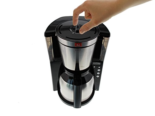 Melitta Look IV Therm Timer Cafetera de Filtro, 1000 W, Negro/Acero Inoxidable Mate