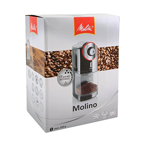 Melitta Molino molinillos de Cafe, 100 W, 0.2 kg, Negro/Rojo