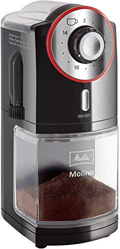 Melitta Molino molinillos de Cafe, 100 W, 0.2 kg, Negro/Rojo