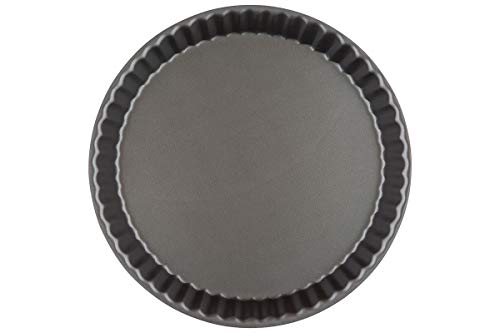 Menax Gran Dessert .- Molde (30 cm) Rizado Horno Repostería Redondo para Quiche Tartas .-Aluminio 5 Capas de Recubrimiento Antiadherente Ecológico