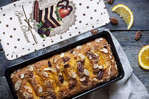 Menax Gran Dessert - Molde Bizcocho Repostería Horno Plumcake Rectangular - Pan Bizcochos - Aluminio 5 Capas de Recubrimiento Antiadherente Ecológico - 26 cm y 30 cm - Set de 2 - Made in Italy