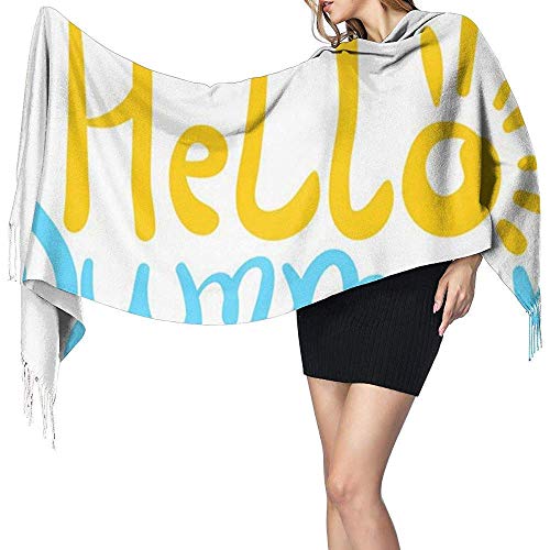 Merle House Sun Hello Summer Print Cashmere Scarf Womens Casual Warm Scarf Wrap Chal grande