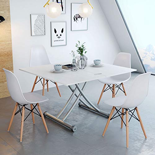 Mesa de centro multifuncional Jesfuerzdoutlet para comedor, sala de estar moderna y creativa, cocina, muebles de exterior