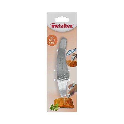 Metaltex 251090-Pinzas para espinas de pescado, acero inoxidable, 13 x 3 x 1.8 cm.