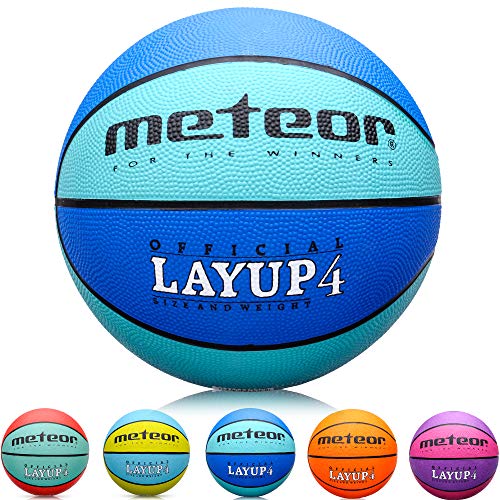 meteor Balón Baloncesto Talla 4 Pelota Basketball Bebe Ball Infantil Niño Balon Basquet - Baloncesto Ideal para los niños y jouvenes para Entrenar y Jugar - Tamaño 4 Layup