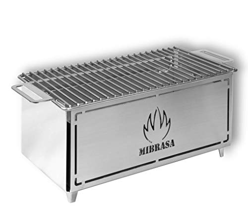 Mibrasa Hibachi MH 300 - Barbacoa portátil Totalmente Fabricada en Acero Inoxidable 304. ¡La imaginación y Creatividad del Chef con el Hibachi límites!…