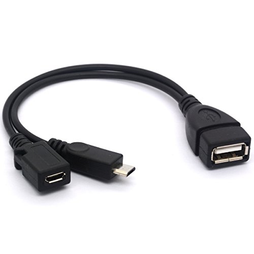 Micro USB Splitter Cable Cable de potencia OTG Power Enhancer USB 2.0 Una hembra a Micro USB Macho y Micro 5 Pin hembra adaptador Host Charging Converter