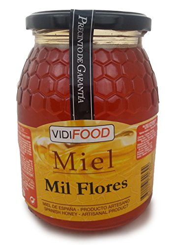 Miel de Mil Flores - 1kg - Producida en España - Alta Calidad, tradicional & 100% pura - Aroma Floral y Sabor Rico y Dulce - Amplia variedad de Deliciosos Sabores