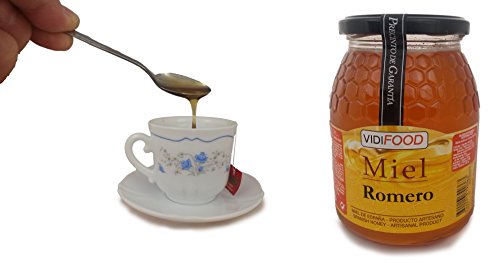 Miel de Romero - 1kg - Producida en España - Alta Calidad, tradicional & 100% pura - Aroma Floral y Sabor Rico y Dulce - Amplia variedad de Deliciosos Sabores