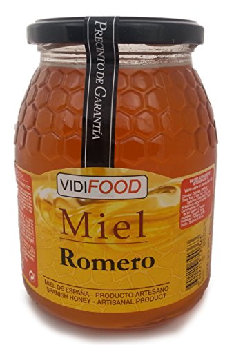 Miel de Romero - 1kg - Producida en España - Alta Calidad, tradicional & 100% pura - Aroma Floral y Sabor Rico y Dulce - Amplia variedad de Deliciosos Sabores