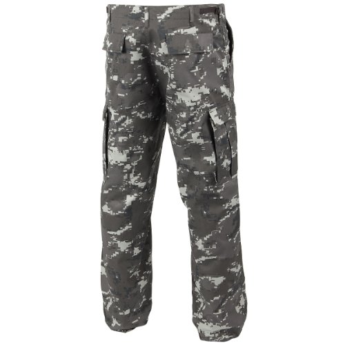 Mil-Tec BDU Ranger Combate Pantalones Digital Black Tamaño S