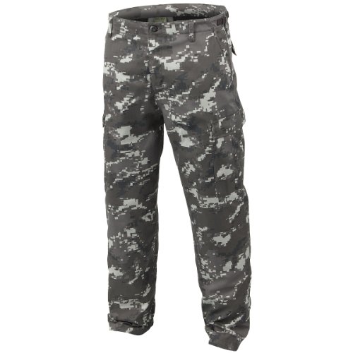 Mil-Tec BDU Ranger Combate Pantalones Digital Black Tamaño S