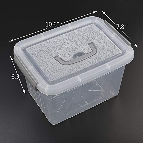 Minekkyes Caja de Almacenamiento Transparente de PláStico, Contenedor con Tapa, Paquete de 6