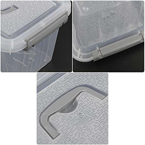 Minekkyes Caja de Almacenamiento Transparente de PláStico, Contenedor con Tapa, Paquete de 6