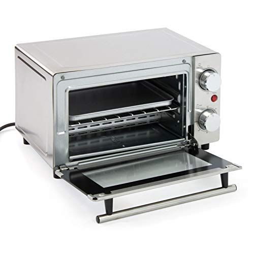 Mini Horno 9L 34,5x23,5xH20cm 24V / 300W Acero inoxidable Plata para camión Caravana Barco Camping