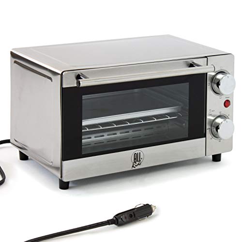 Mini Horno 9L 34,5x23,5xH20cm 24V / 300W Acero inoxidable Plata para camión Caravana Barco Camping