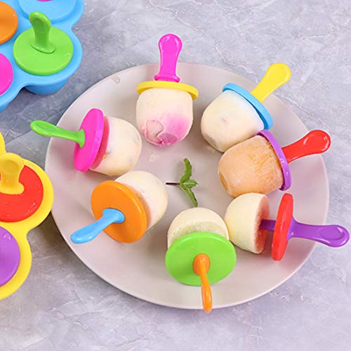 Mini Moldes Helados Silicona, Moldes para Helados y Polos Sin BPA, Poleras Helado Bebe Niños, Ice Cream Mold, Ice Lolly Moulds, Molde Reutilizables para Hacer Helados Caseros