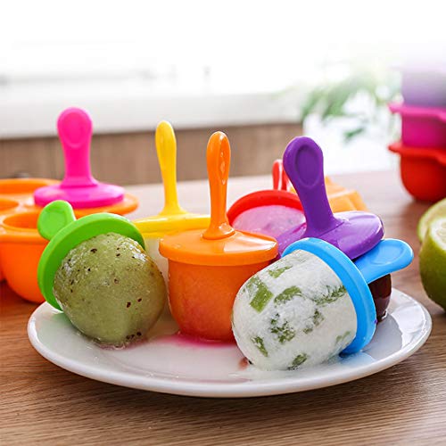 Mini Moldes Helados Silicona, Moldes para Helados y Polos Sin BPA, Poleras Helado Bebe Niños, Ice Cream Mold, Ice Lolly Moulds, Molde Reutilizables para Hacer Helados Caseros