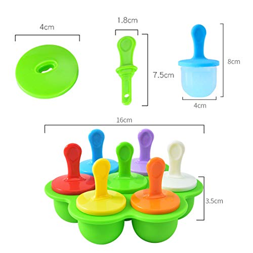 Mini Moldes Helados Silicona, Moldes para Helados y Polos Sin BPA, Poleras Helado Bebe Niños, Ice Cream Mold, Ice Lolly Moulds, Molde Reutilizables para Hacer Helados Caseros