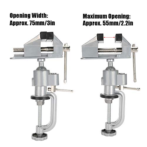 Mini tornillo de banco de mesa/banco, aleación de aluminio, rotación de 360 °, tornillo de banco de mesa universal, abrazadera de banco de mesa, herramientas de reparación