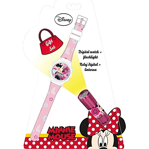 Minnie Mouse- Reloj, Linterna (Kids Euroswan WD16848)