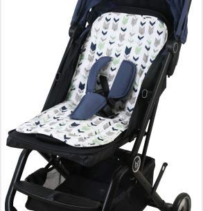 Miracle Baby Cojín Carro Bebe,Colchoneta Silla Paseo Universal Transpirable,Cojín Silla de Paseo para el Cochecito y Asiento de Carro, 100% Algodón, 32x80cm(Cruz Gris Blanca)