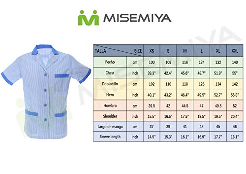 MISEMIYA - Casaca Camisa Camisetas Mujer Uniformes Laboratorios Uniformes Medicos Clinica Veterinarias Ref.T820 - M, Camisa Sanitarios T820-4 Celetes