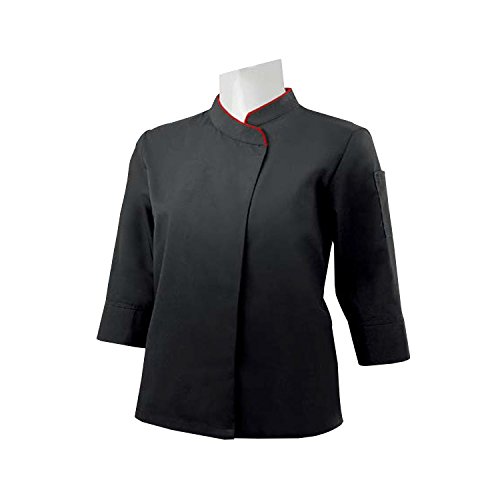 MISEMIYA - Chaquetas Uniformes Chef COCINERA Bar Restaurante HOSTELERÍA Mangas LARGAS - Ref.703 - XX-Large, Negro