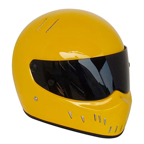 MJW Casco De Moto Bluetooth, Sistema Integrado De Comunicación por Intercomunicación (Rango 500M, Emparejamiento 2-3Riders, Radio FM, Resistente Al Agua, L (54-62Cm)),Orange