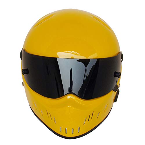 MJW Casco De Moto Bluetooth, Sistema Integrado De Comunicación por Intercomunicación (Rango 500M, Emparejamiento 2-3Riders, Radio FM, Resistente Al Agua, L (54-62Cm)),Orange