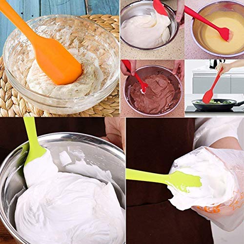 MOACC Espatula de Silicona Lenguas Cocina con Núcleo de Acero, No Tóxico, Antiadherente, Resistente al Calor, Utensilios para Cocina y Horneado, Set de 5 Piezas